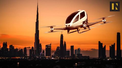 Unmanned drone taxi is being tested in Dubai