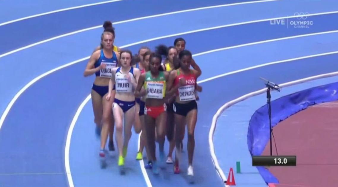 Genzebe Dibaba competes in another amazing 1500 meter run in Birmingham, UK