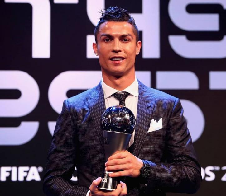 Cristiano Ronaldo picked up football’s top individual accolades at The Best FIFA Football Awards in 