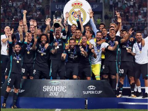 UEFA Super Cup - Real Madrid beat Manchester United 2-1