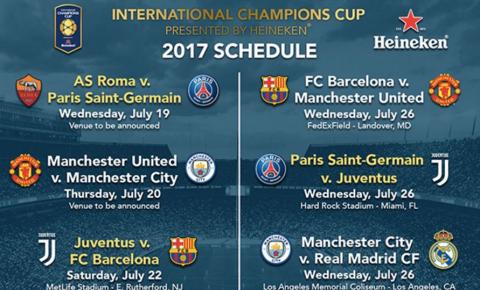 International champions cup 2017 schedule